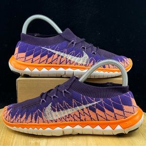Nike Flyknit 3.0 Women’s Running Sneakers Orange/Purple Size 7